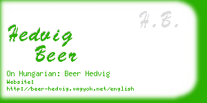 hedvig beer business card